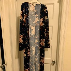 Floral long duster